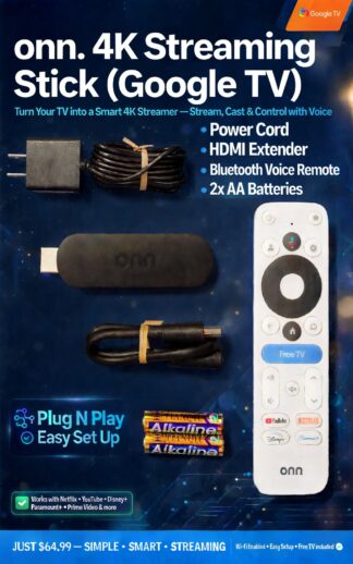 Google TV 4K Streaming Stick w/4K UHD Resolution
