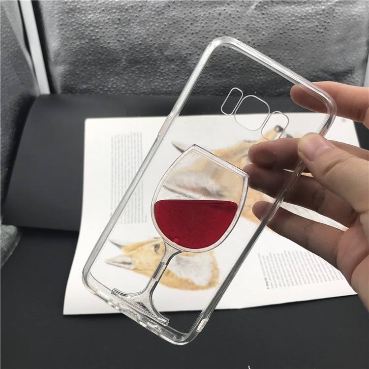 Hot 3D Red Wine Cup Liquid TPU Case for Samsung Galaxy S8 S9 S10 Plus Note 10 Plus 9 iPhone 11 Pro XS MAX XR XS X 6 6S 7 8 Plus